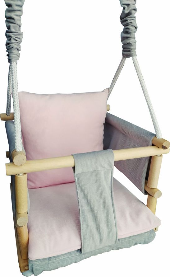Huśtawka Elior Różowa huśtawka kubełkowa dziecięca - Metisa