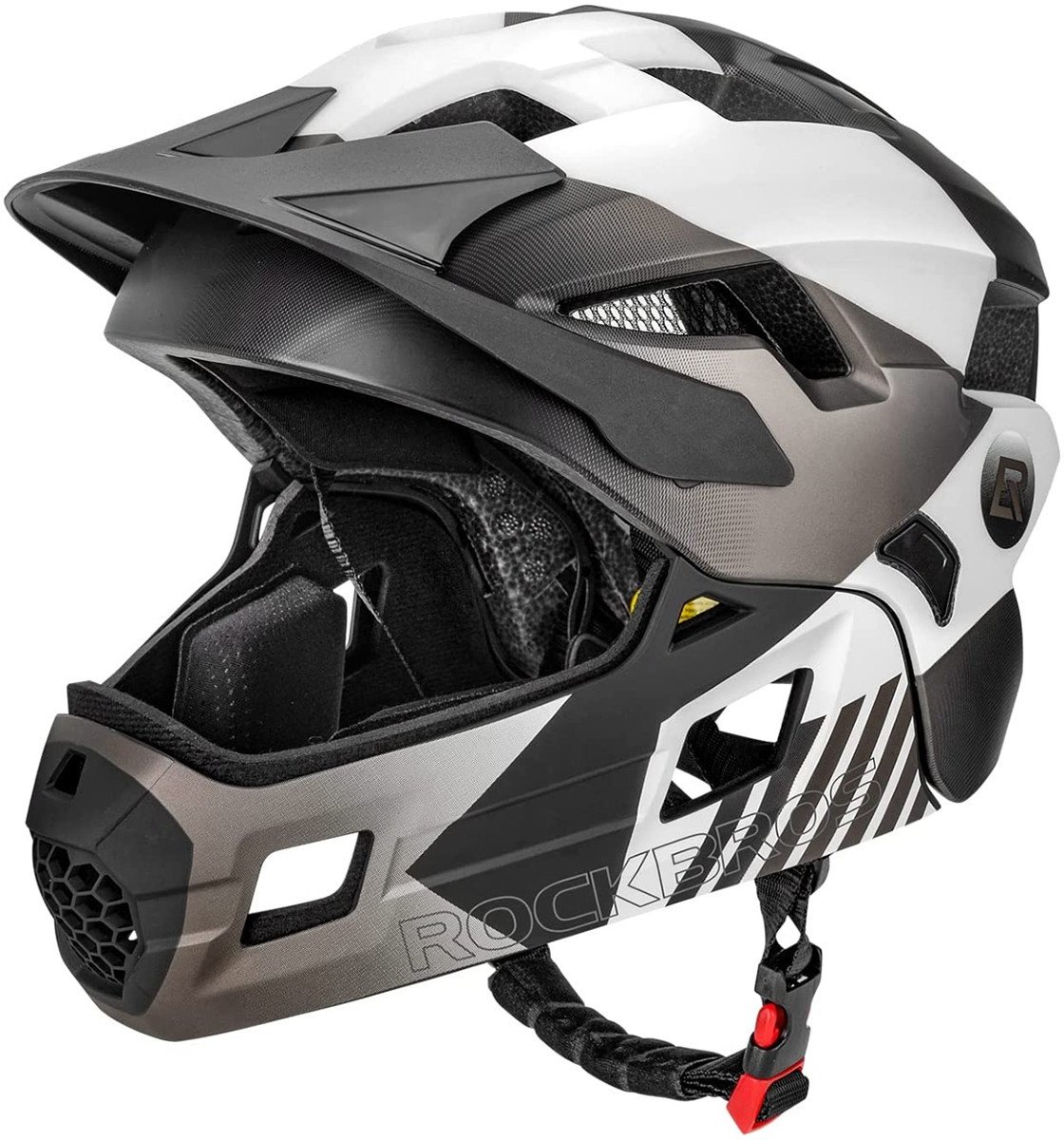 Kask rowerowy dla dzieci szczękowy RockBros 48-54 cm, szary