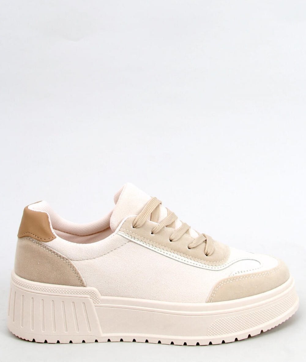 Inello Sneakersy na wysokiej podeszwie SANTI BEIGE