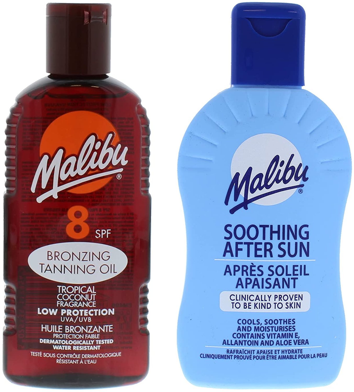 Malibu Olejek Do Opalania SPF8 200ml + Balsam Po Opalaniu 200ml