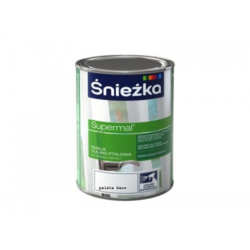 Śnieżka SUPERMAL emalia olejno-ftalowa do drewna i metalu wiśnia 0,8L