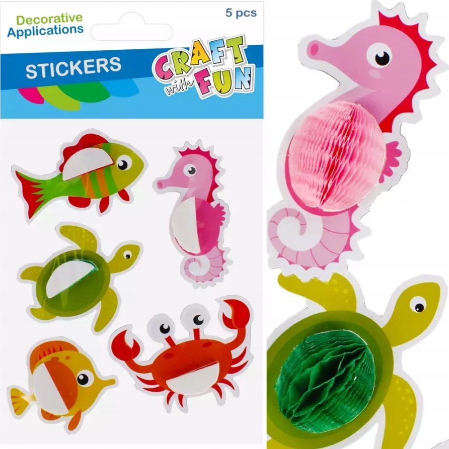 Craft with Fun OZDOBA DEK NAKLEJKI OCEAN HARM 5SZT CF PBH12/144