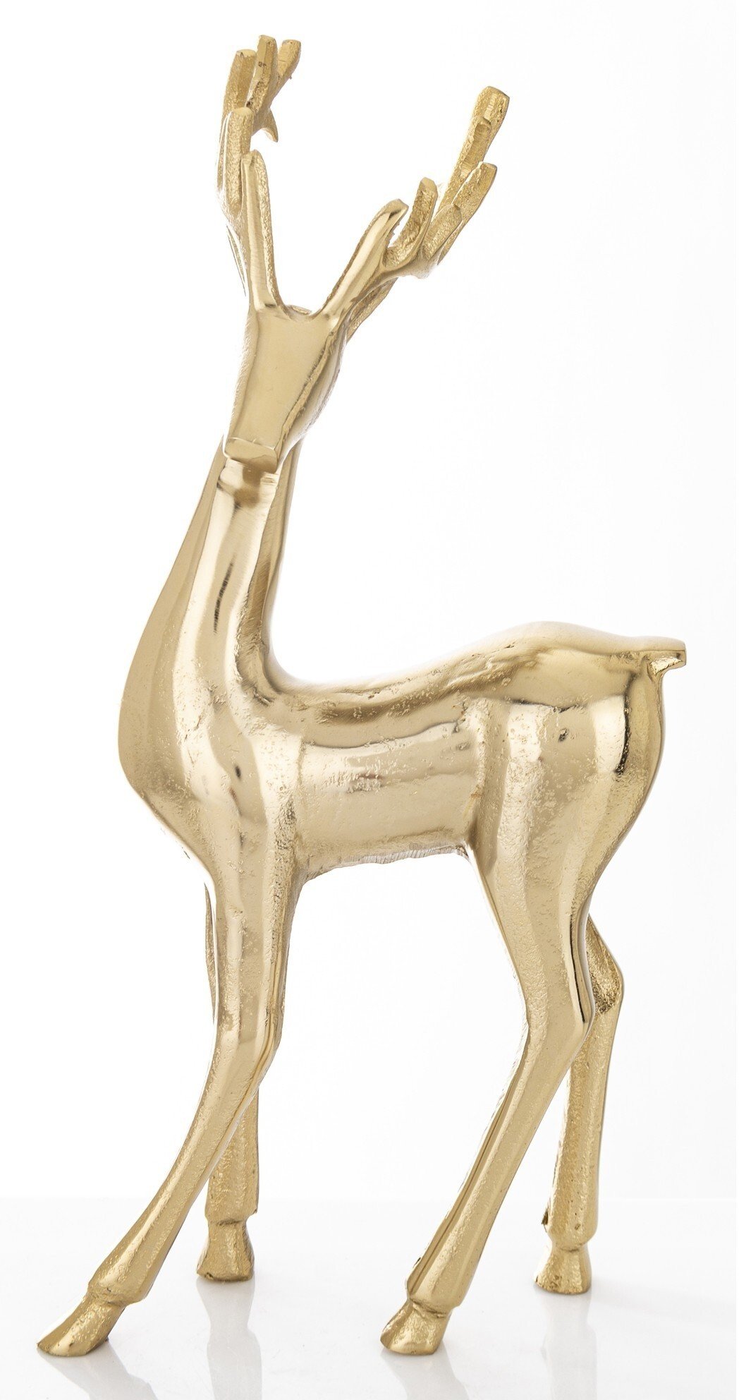 Figurka ozdobna Renifer H39 cm złota metalowa