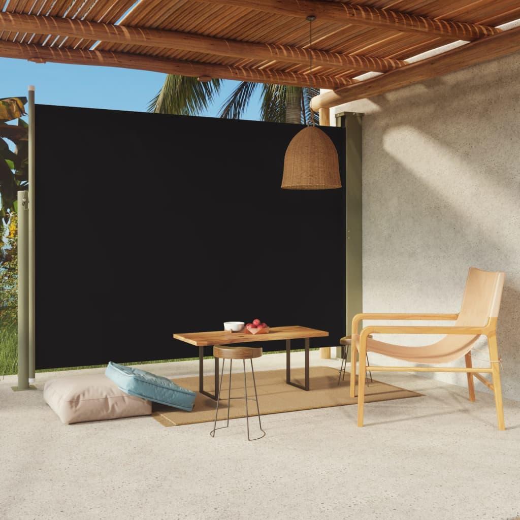 vidaXL vidaXL Zwijana markiza boczna na taras, 220x300 cm, czarna