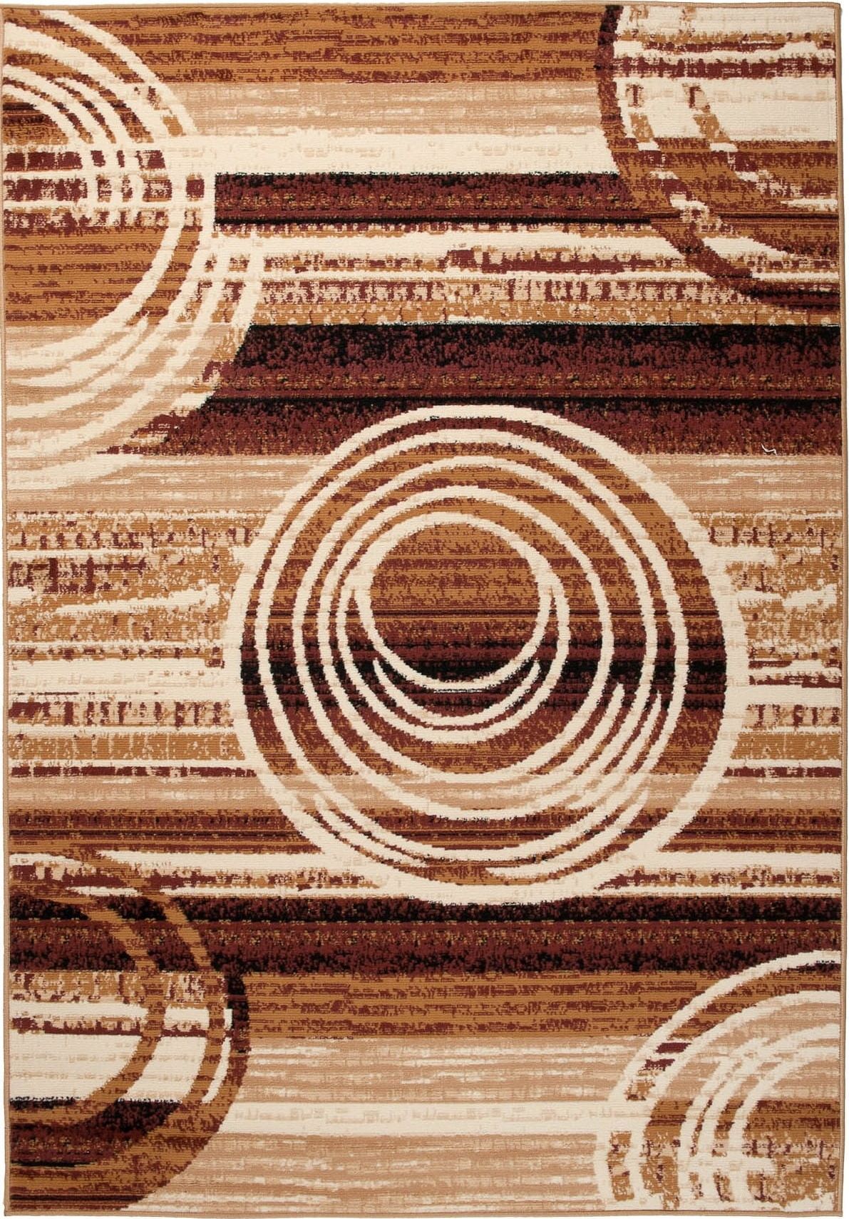 Carpetpol Dywan nowoczesny musztarda koła D325A MUSTARD CHEAP PP BGX (1.60*2.20)