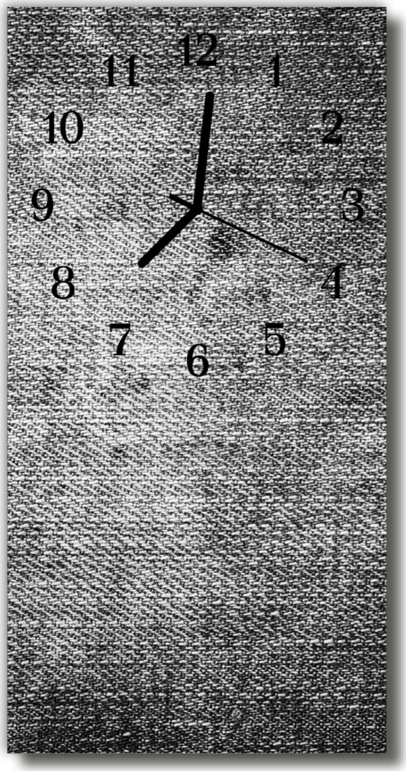 Tulup Zegar Szklany Pionowy Płótno szary 30x60 cm - 35601158