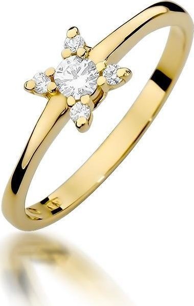 Best Diamonds złoty pierścionek z brylantem 0.19ct 17