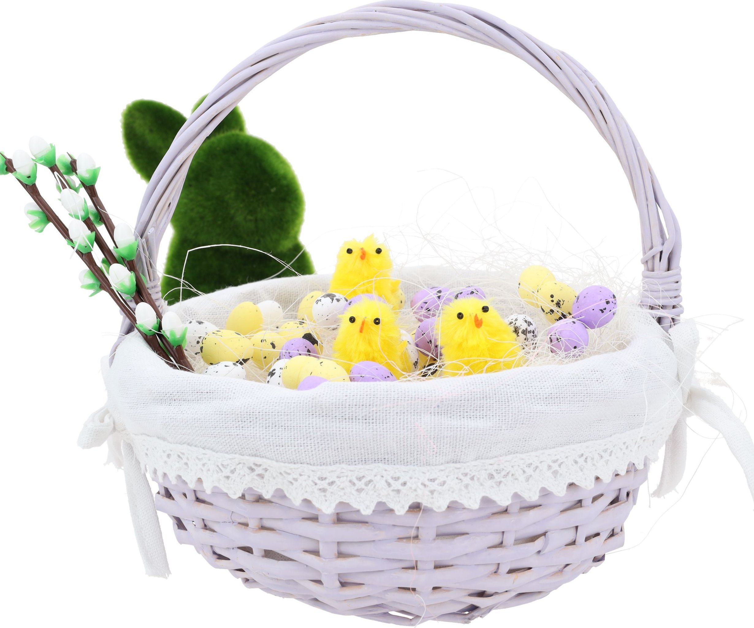 KOSZYCZEK wielkanocny WIKLINOWY do dekoracji ŚWIĘCONKI na wielkanoc KOSZYK