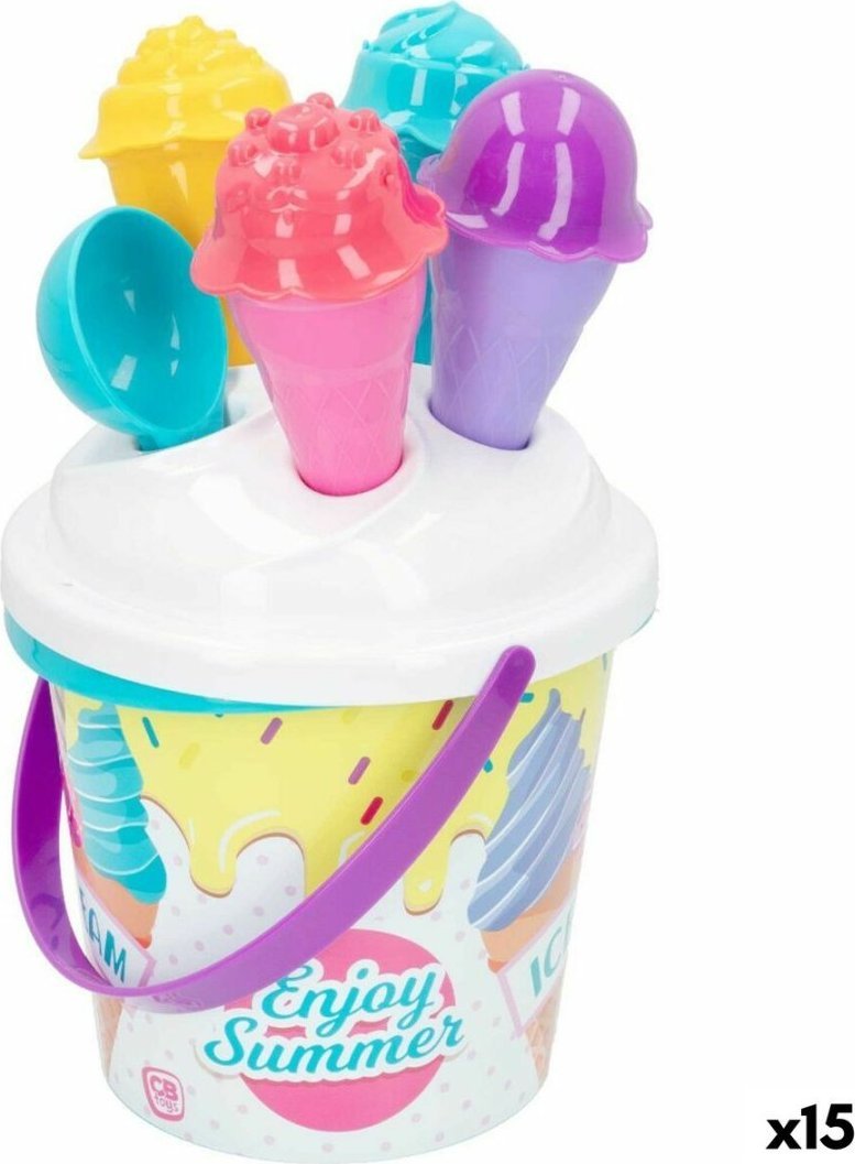 Colorbaby Zestaw zabawek plażowych Colorbaby 18 cm 11 Części Lód polipropylen (15 Sztuk)