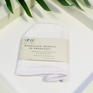 Yeye Bambusowa rękawica do demakijażu Yeye Biały