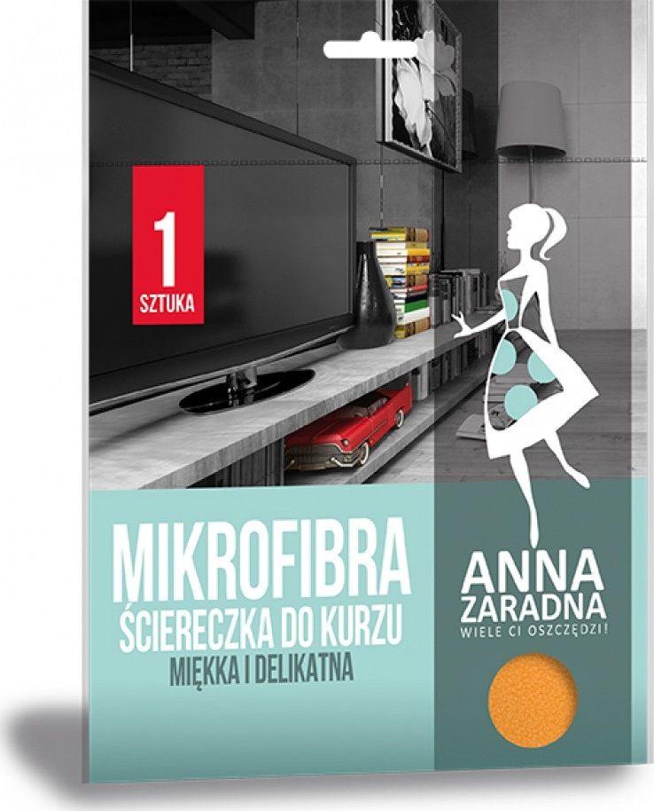 Anna Zaradna Mikrofibra ściereczka do kurzu ANNA ZARADNA, 1 szt., pomarańczowy