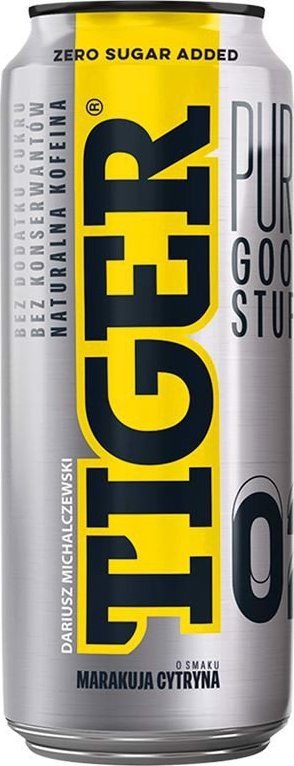 Tiger Tiger Pure Napój gazowany o smaku marakui z cytryną 500 ml