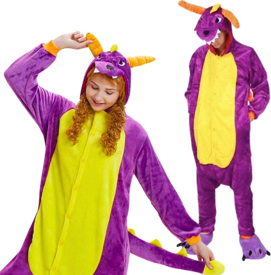 nerd hunters Piżama Onesie Kigurumi Kostium Przebranie Spyro M: 155-165cm