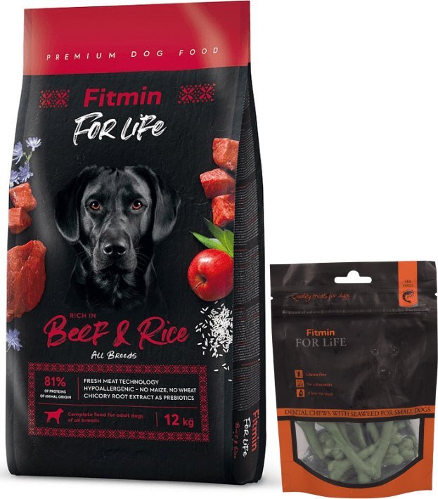 Fitmin FITMIN For Life Beef & Rice 12kg + PRZYSMAK GRATIS !!!