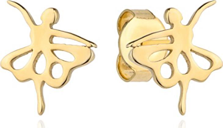 Lovrin Złote kolczyki 585 tańcząca baletnica