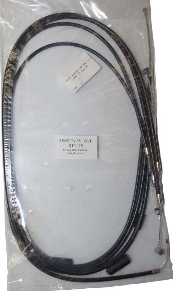 Z.P.H. Moto-Mer Linki SIMSON S51 BVF - gaz ssanie sprzęgło hamulec przód - PL DeLux