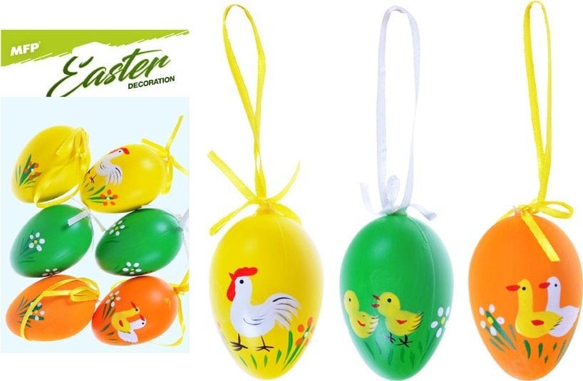 Dekoracja świąteczna MFP paper ozdoba jajka plastik 6cm/6szt nadruk 629 2221432
