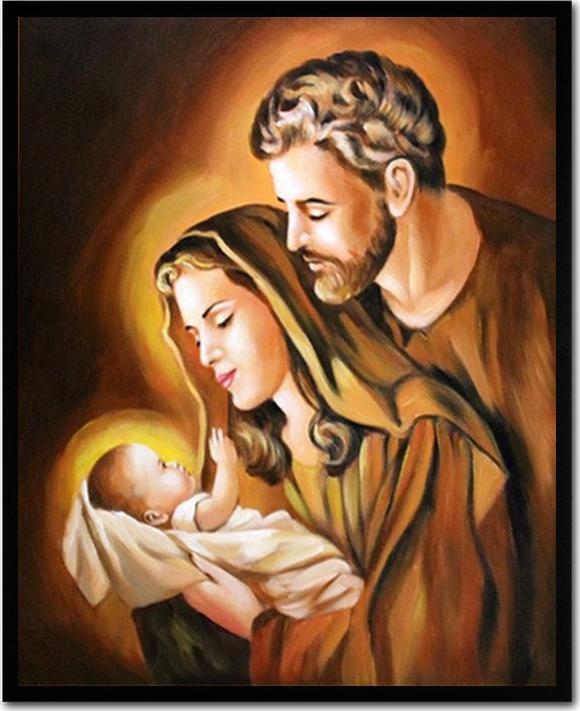 ART-POL Obraz Świętej Rodziny na ślub 43x53 cm obraz olejny na płótnie