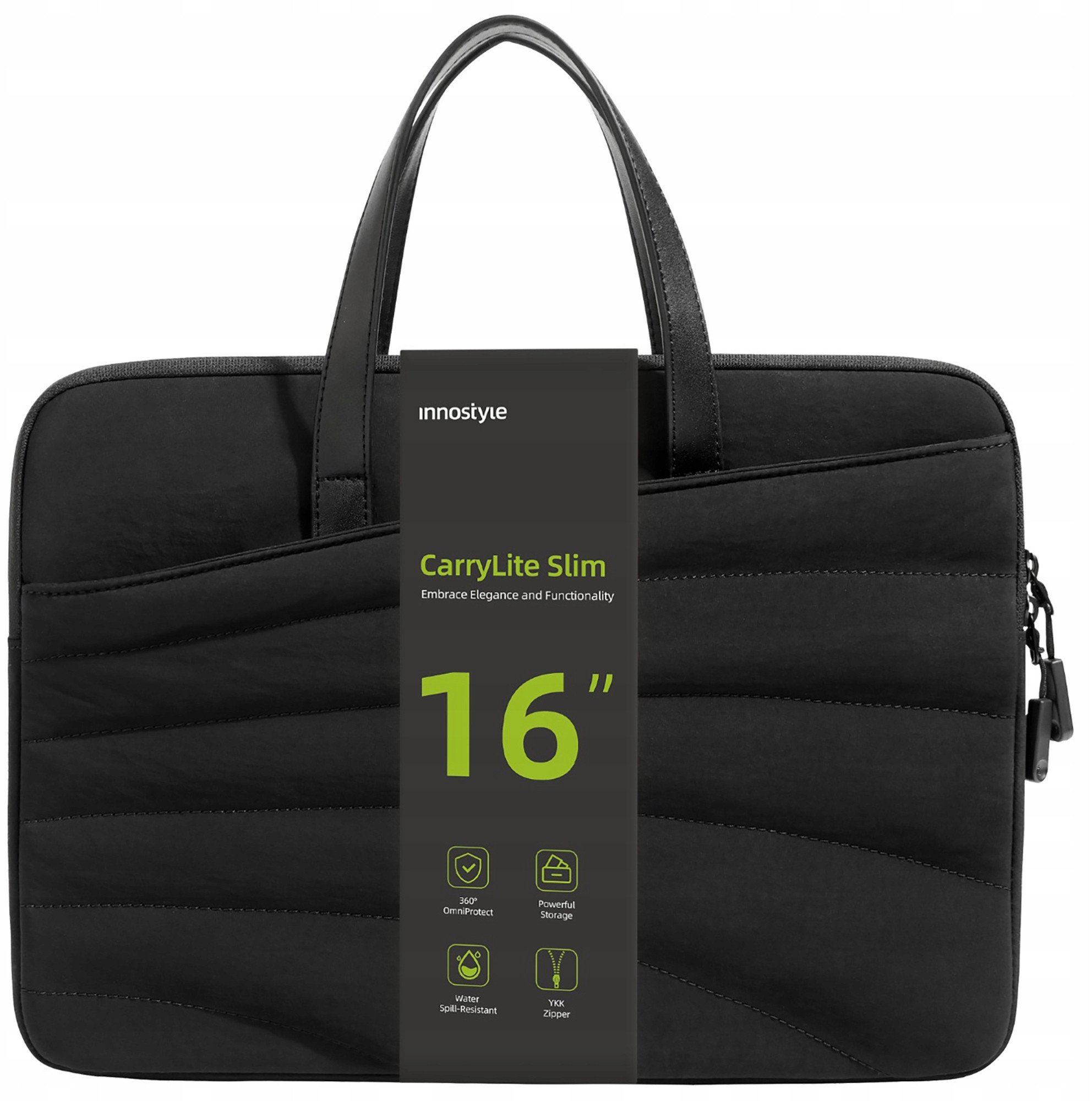 INNOSTYLE DAMSKA TORBA NA LAPTOPA 15 6 16 WODOODPORNA CARRYLITE SLIM CZARNA