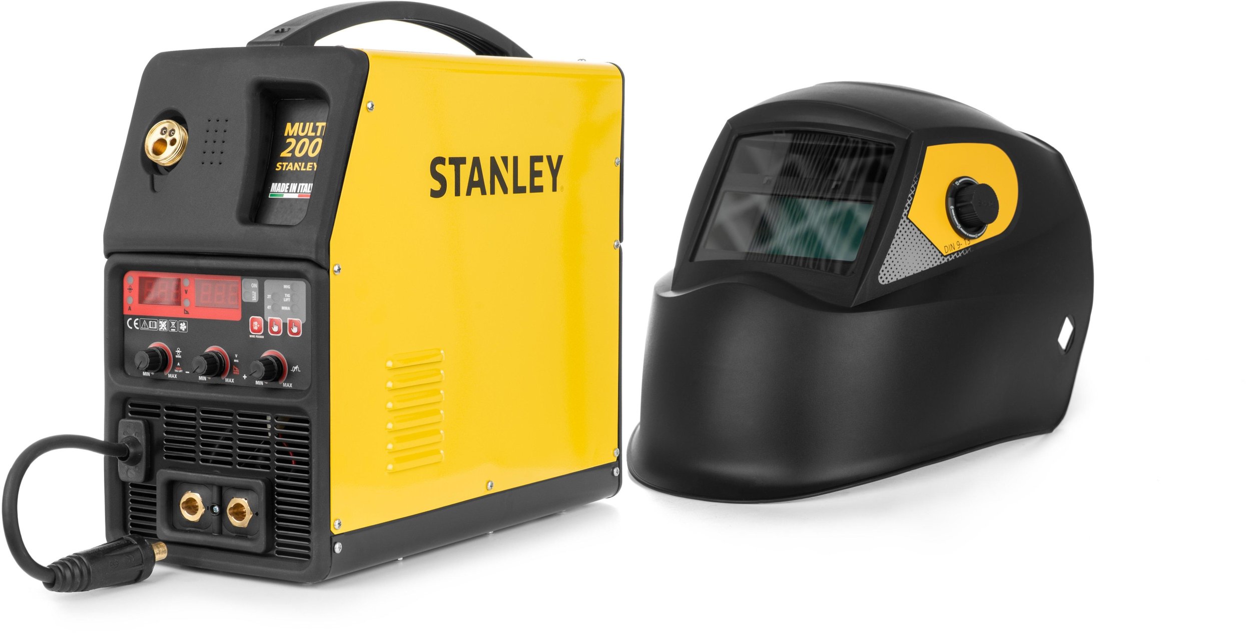 Stanley Inwerterowa spawarka multi mma, mig/mag, tig 200 a + przyłbica lcd e-protection 2000 e
