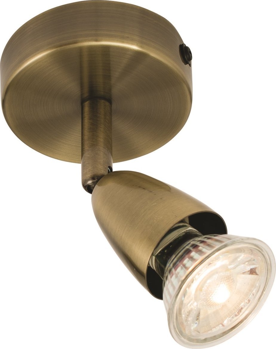 Lampa sufitowa SAXBY Spot sufitowy Amalfi 60998 Saxby reflektor ściemnialny mosiądz