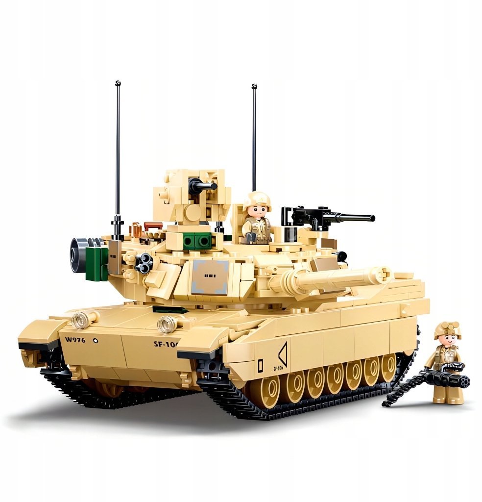 Sluban M1A2 SEP V2 Abrams konstruktor czołgu metalowego – 781 elementów, 29 cm, 6+