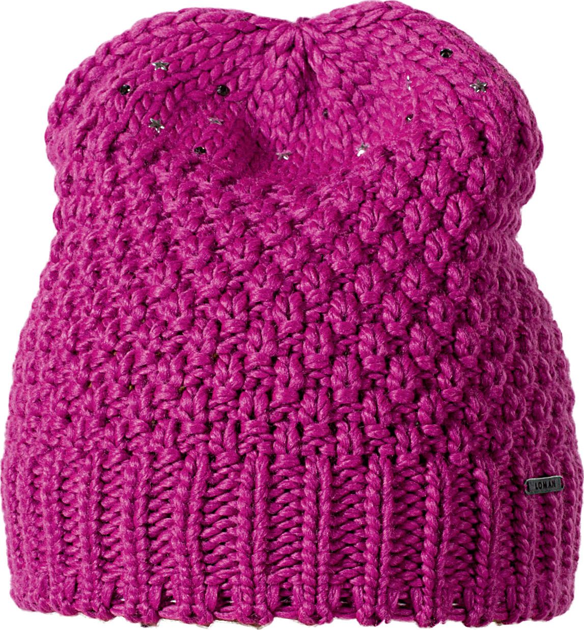 Lomani Czapka młodzieżowa, dziewczęca z dodatkiem wełny CHOCO Loman Kolor różowy