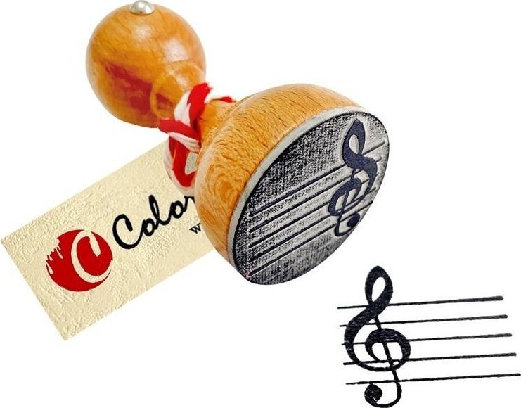 Stempel do nauki nut w kluczu wiolinowym