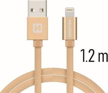 Kabel USB Swissten USB-A - Lightning 1.2 m Złoty (71523204)