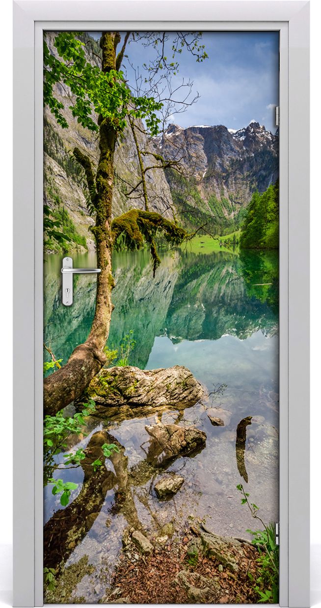 Tulup Fototapeta samoprzylepna na drzwi 85 x 205 cm Jezioro w górach