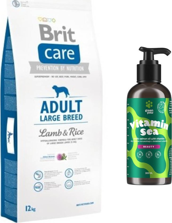 Brit BRIT CARE Adult Large Breed Lamb & Rice 12kg + Olej z łososia norweskiego 300ml