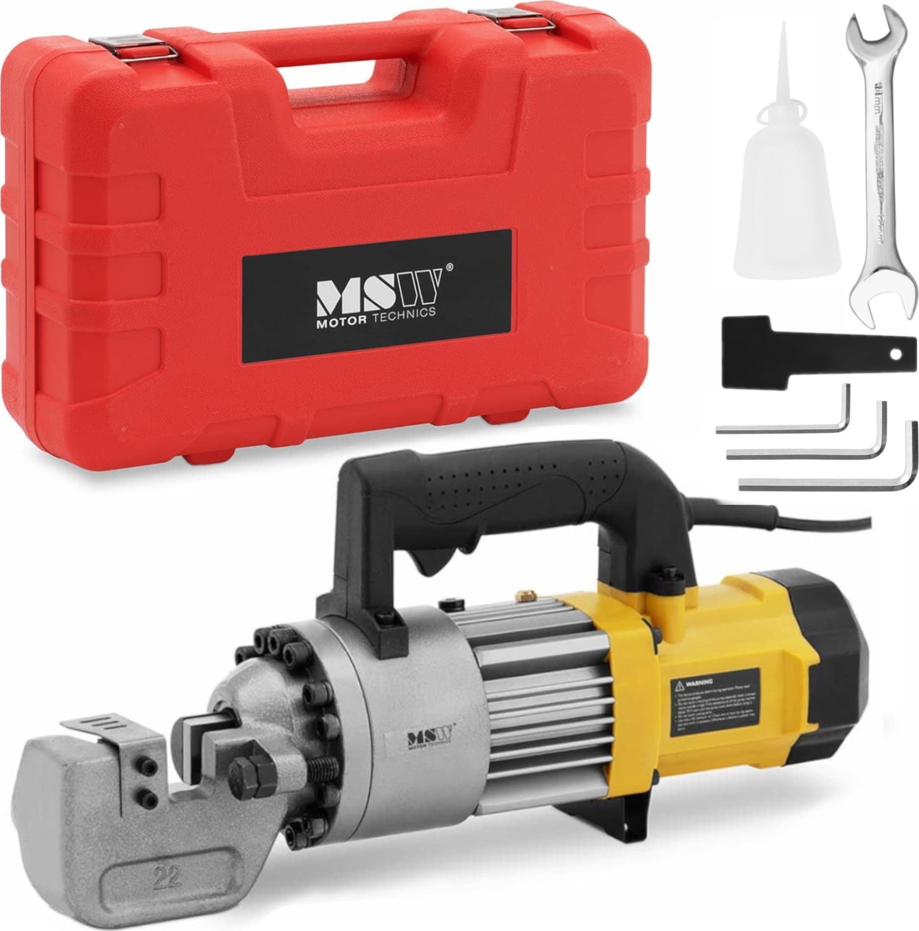 MSW Przecinarka gilotyna hydrauliczna do prętów zbrojeniowych 4-22 mm 25 t