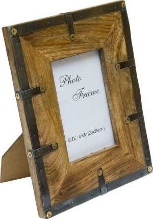 Ramka Giftdeco Ramka na zdjęcia z drewna inkrustowana 10x15