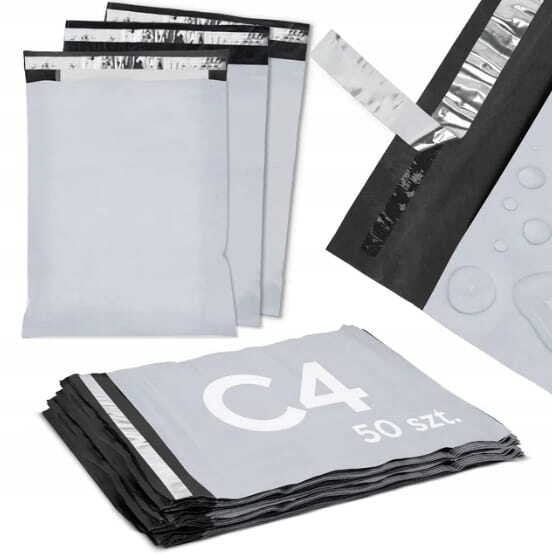 Zenwire Koperty kurierskie C4 240 x 325 mm 50 szt Duże koperty foliowe