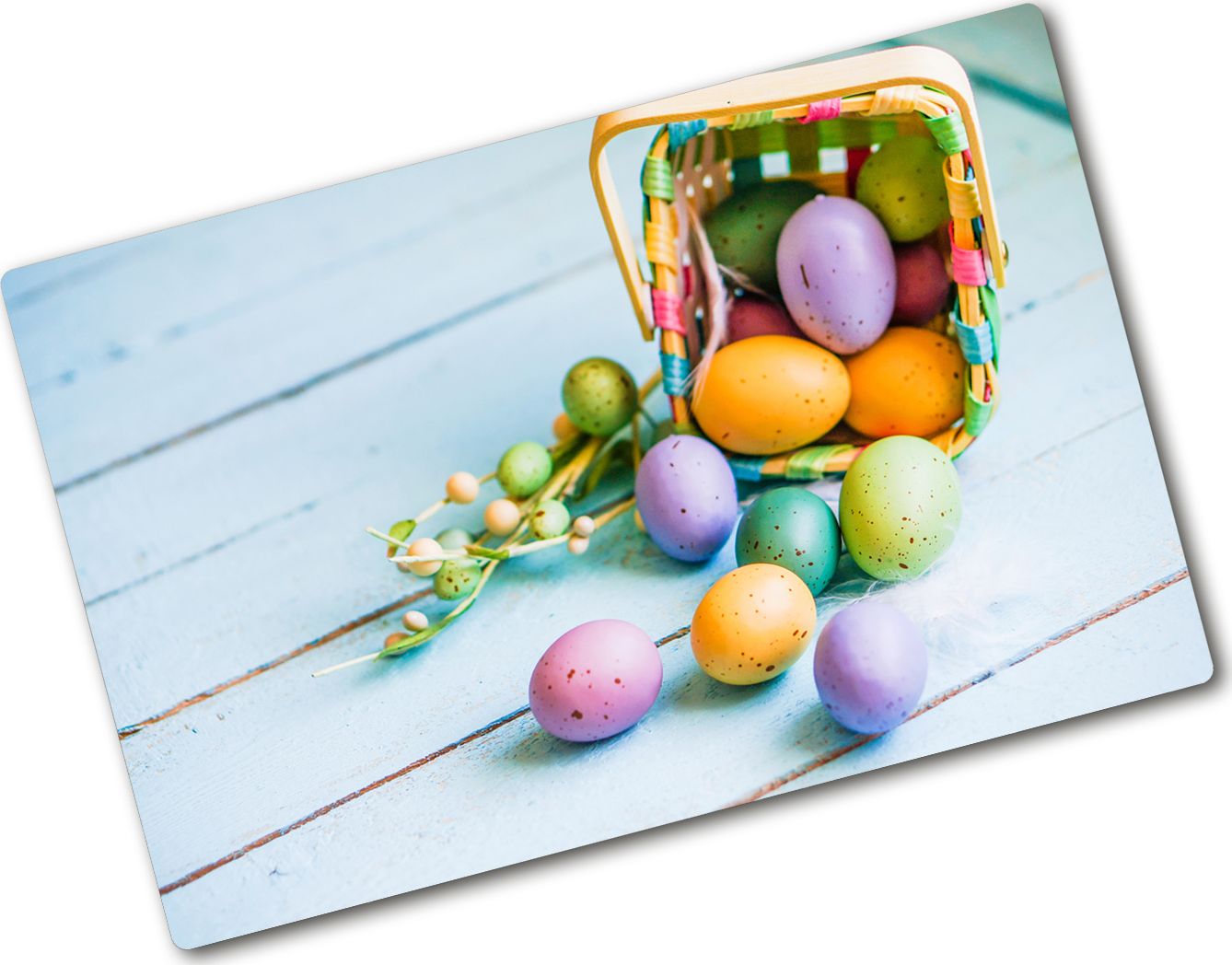 Deska do krojenia Tulup szklana Wielkanocne jajka 4 80x52cm