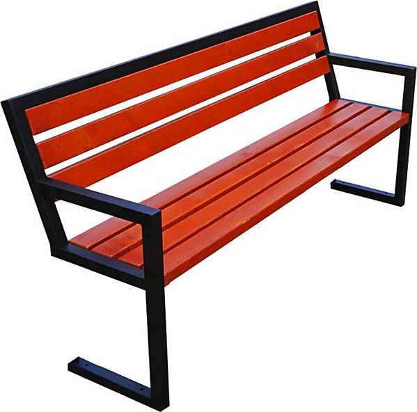 Elior Nowoczesna ławka parkowa Francis 180 cm - 84 kolory Palisander