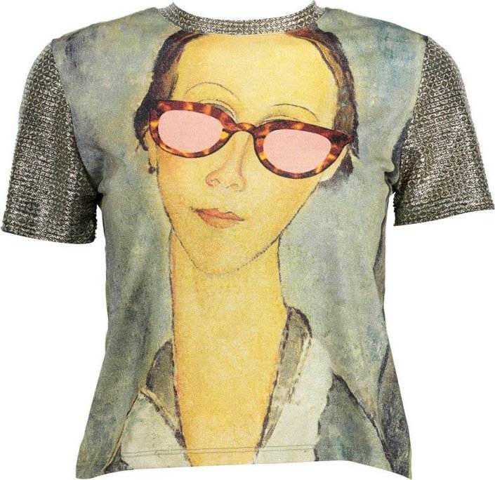 Desigual DESIGUAL T-SHIRT Z KRÓTKIM RĘKAWEM DAMSKI ZIELONY XL