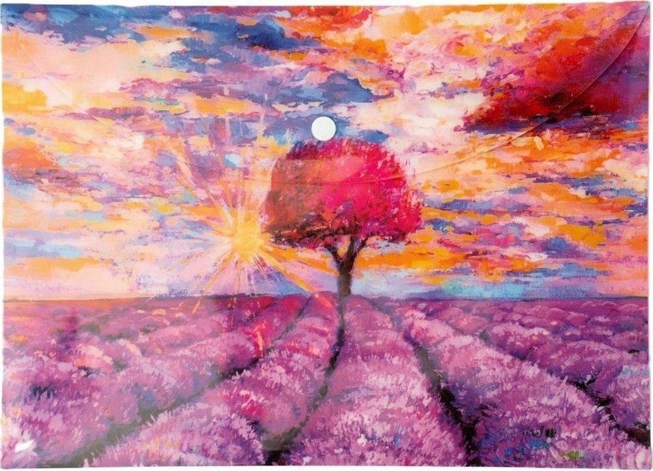 Teczka kopertowa PP A4 Lawenda