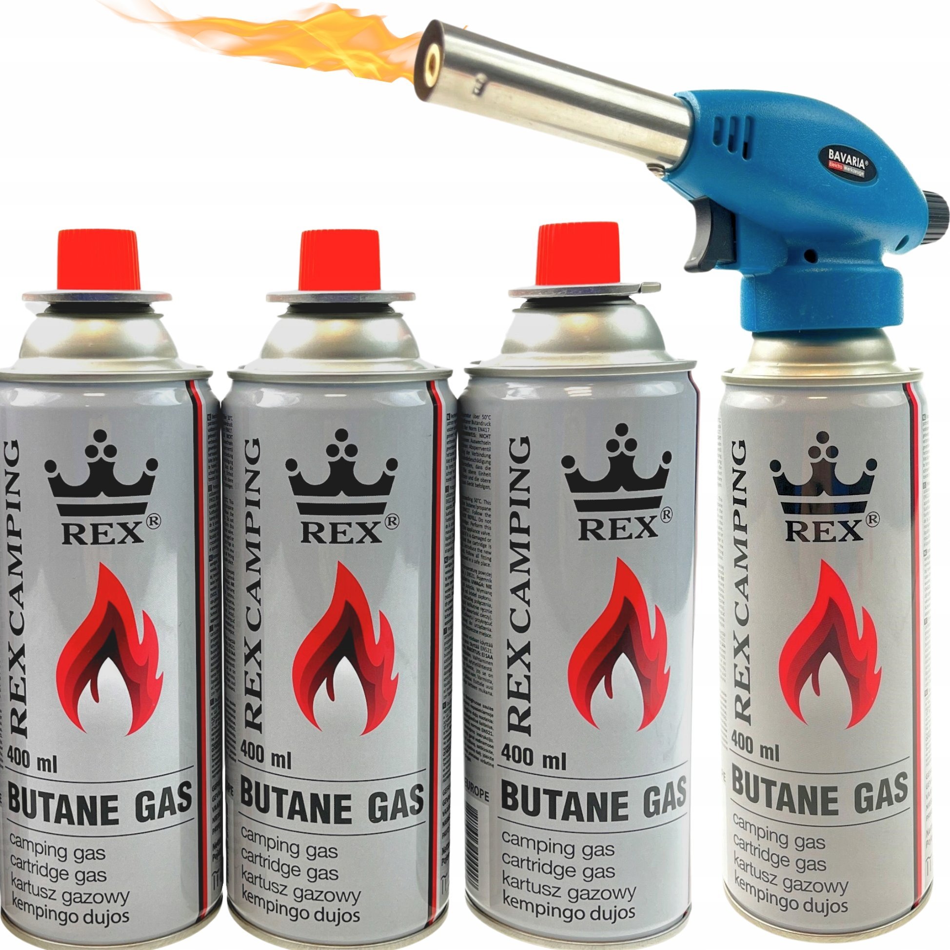 Alpen Camping 4x KARTUSZ NABÓJ GAZOWY GAZ KUCHENKI PALNIKA 400ml