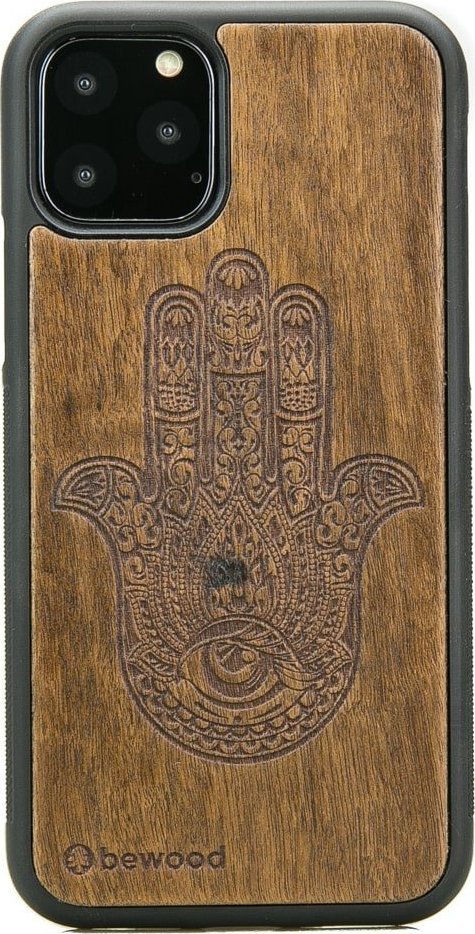 BeWood Drewniane Etui na iPhone 11 PRO HAMSA IMBUIA