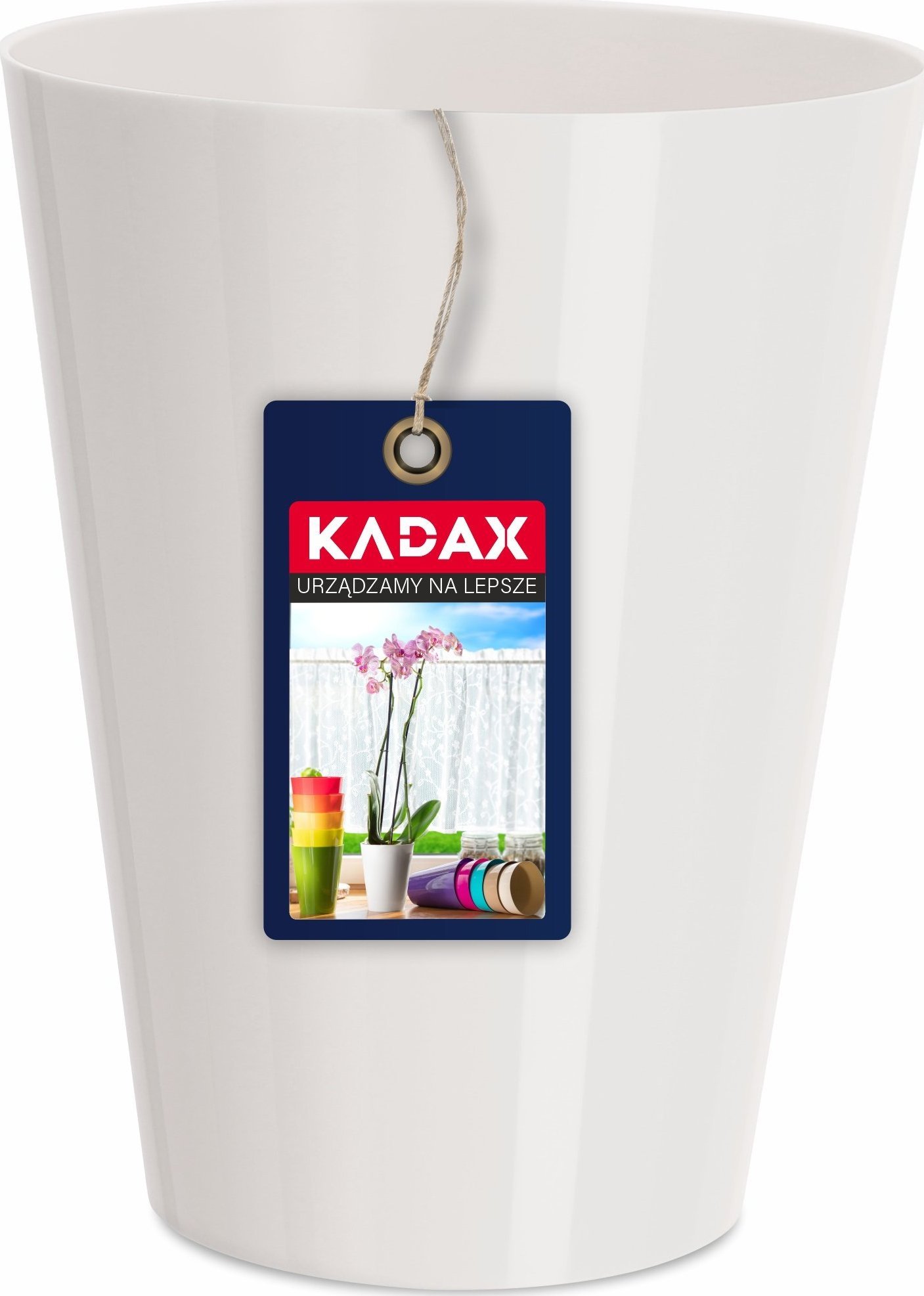 Kadax Doniczka Osłonka Na Storczyk Kwiaty Biała 13 cm