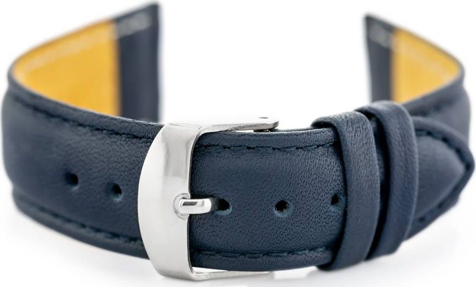 Kemer Pasek skórzany do zegarka W83L - granatowy - 16mm
