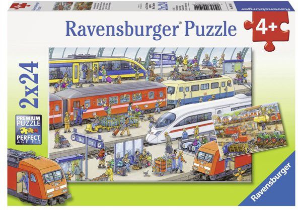 Ravensburger Puzzle 2x24 elementów Dworzec