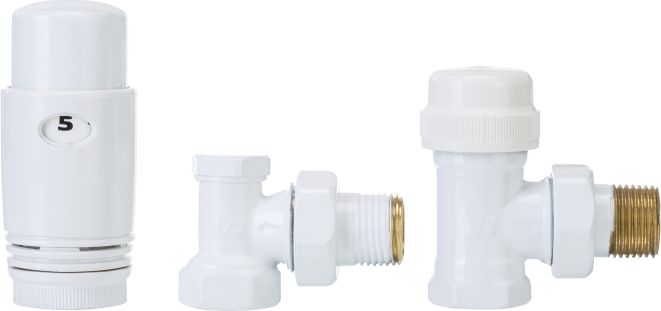 Invena Zestaw termostatyczny kątowy biały 1/2" (CD-77-K15)