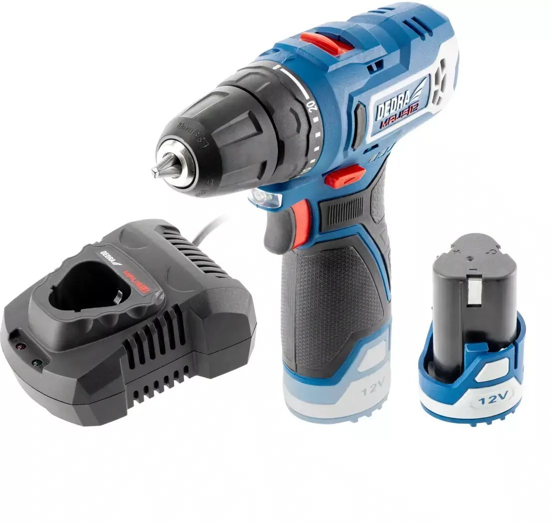 Wiertarko-wkrętarka Dedra DED7310T03 12 V 1 x akumulator 2 Ah