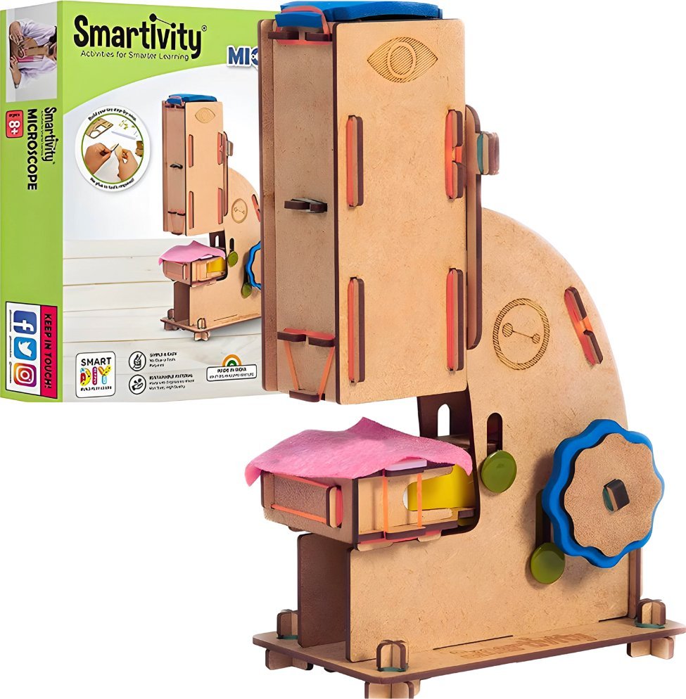 Mr.Playwood Smartivity Drewniane Mechaniczne Puzzle 3D - Mikroskop