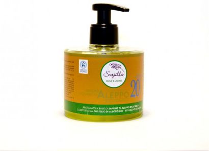 Sarjilla BIO Aleppo - mydło w płynie 20% oleju laurowego 300 ml