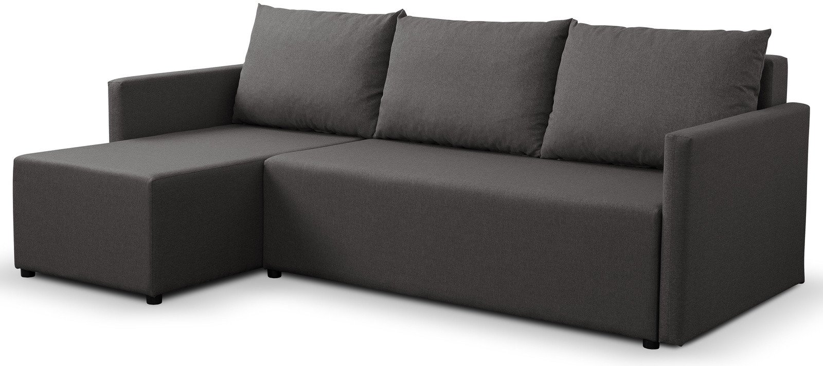 Narożnik Solid w tkaninie Faro z funkcją spania i pojemnikiem na pościel