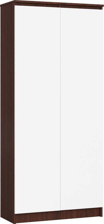 Fabryka Mebli Akord REGAŁ BIUROWY SZAFA R 80 cm CLP 2 DRZWI 8 PÓŁEK WENGE / BIAŁY