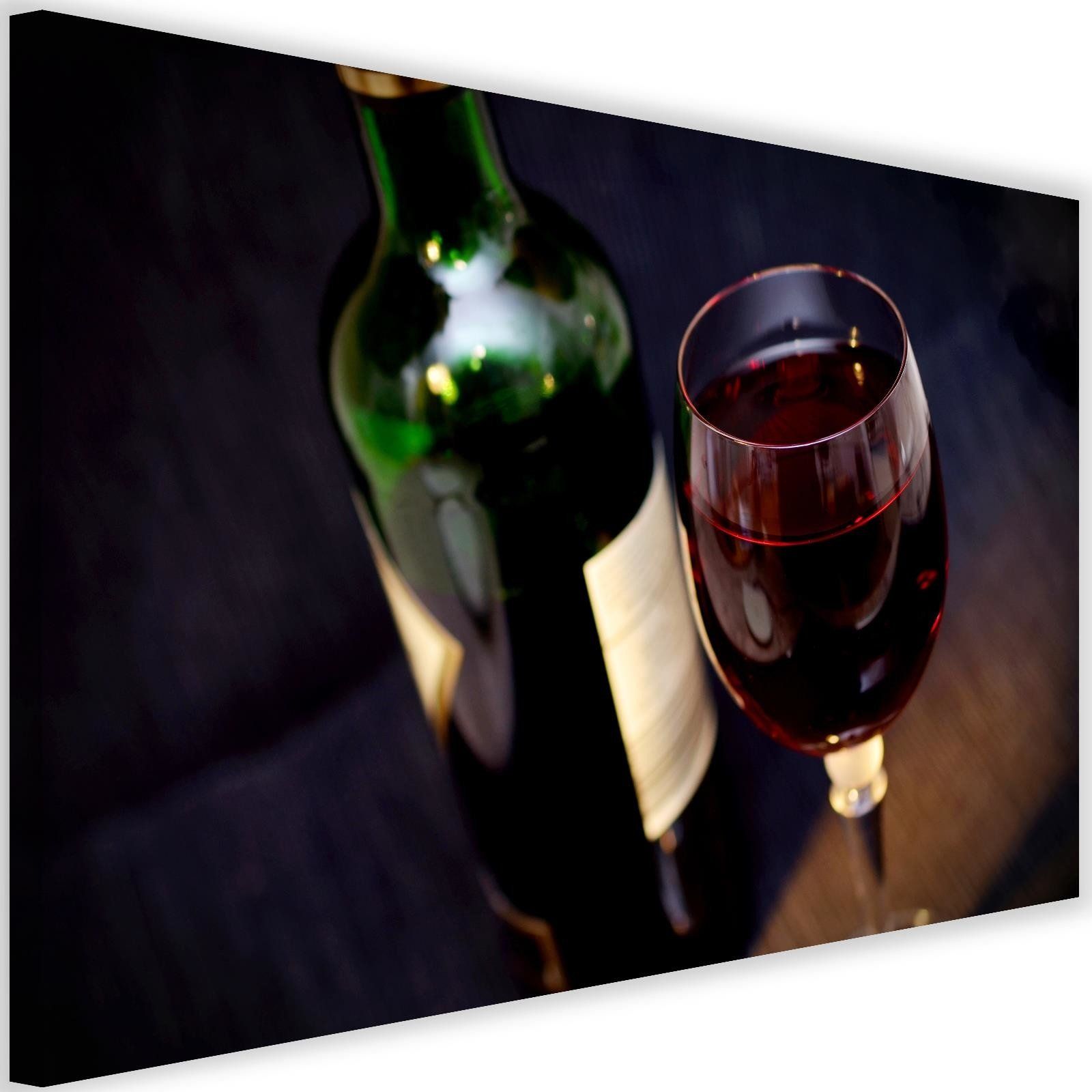Feeby Obraz na płótnie - Canvas, Butelka wina i kieliszek 60x40